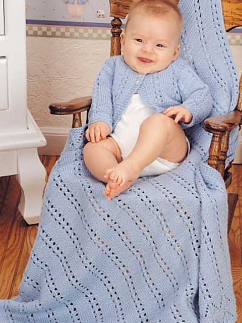 Shells and Columns Baby Set Cardigan