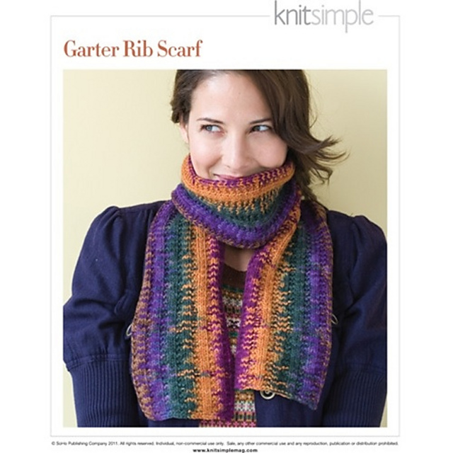 #12 Shades of Fall - Garter Rib Scarf