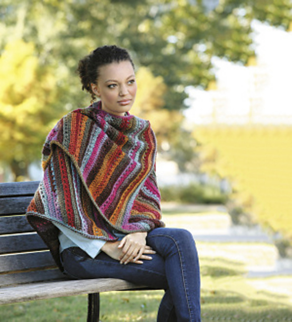 Striated Triangles Shawl