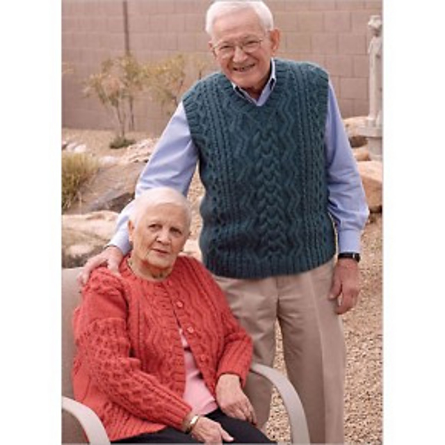 Hand-in-Hand Cable Sweaters: Woman's Cardigan