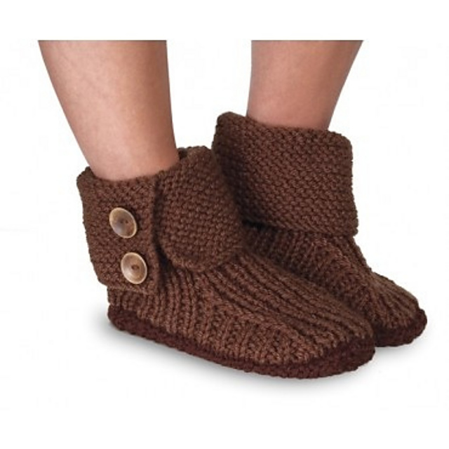 Ribbed Boot Slippers
