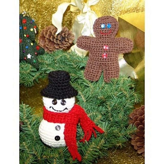 Christmas Ornaments: Snowman, Gingerbread Man