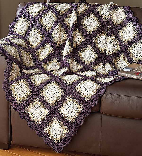 Mocha Squares Throw