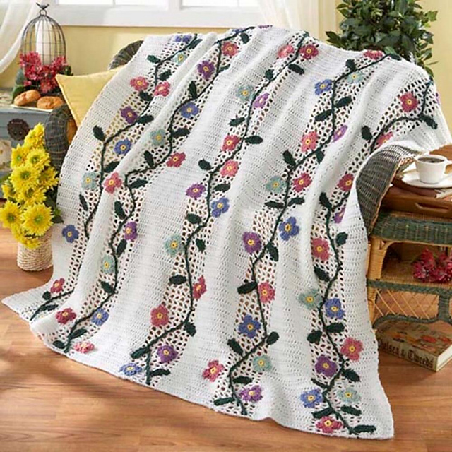 Flower Trellis Afghan
