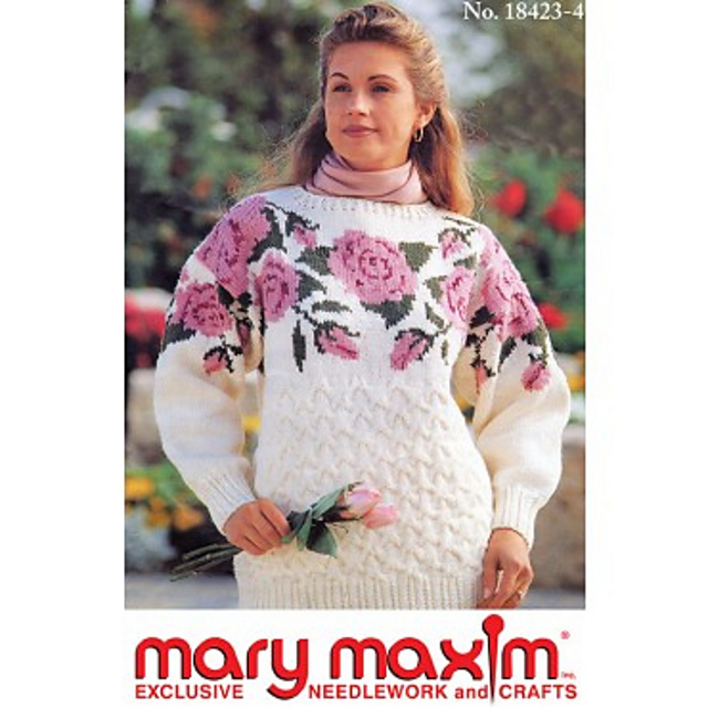 Roses & Cables pullover