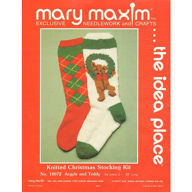 Teddy in Wreath Stocking
