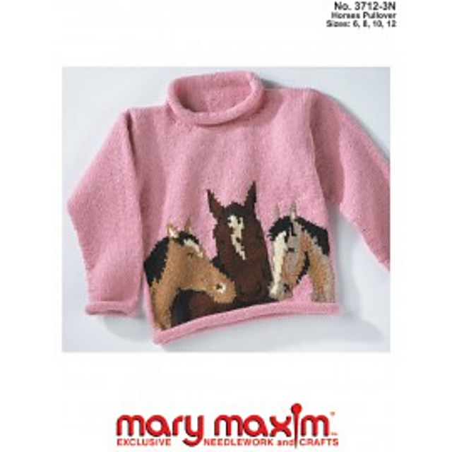 Ravelry: Horses Pullover pattern by Mary Maxim