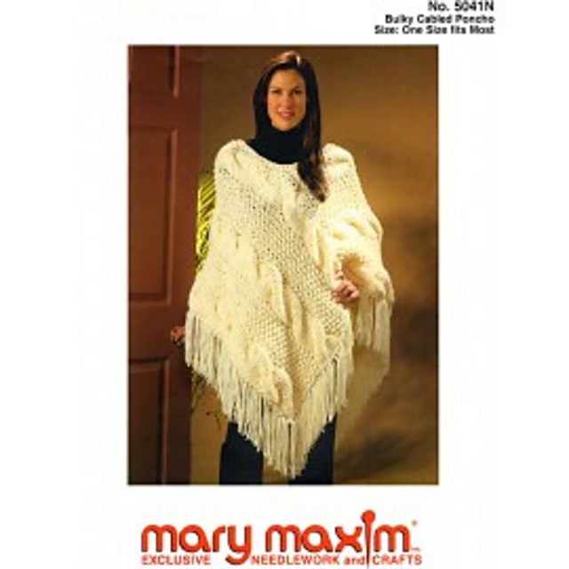 Bulky Cabled Poncho