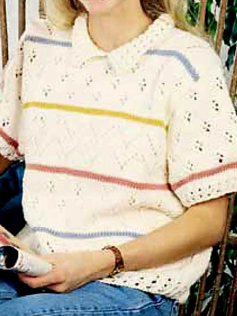 Lace Stripe Top