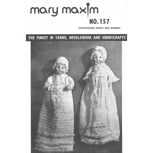 Christening Dress & Bonnet (Crochet)
