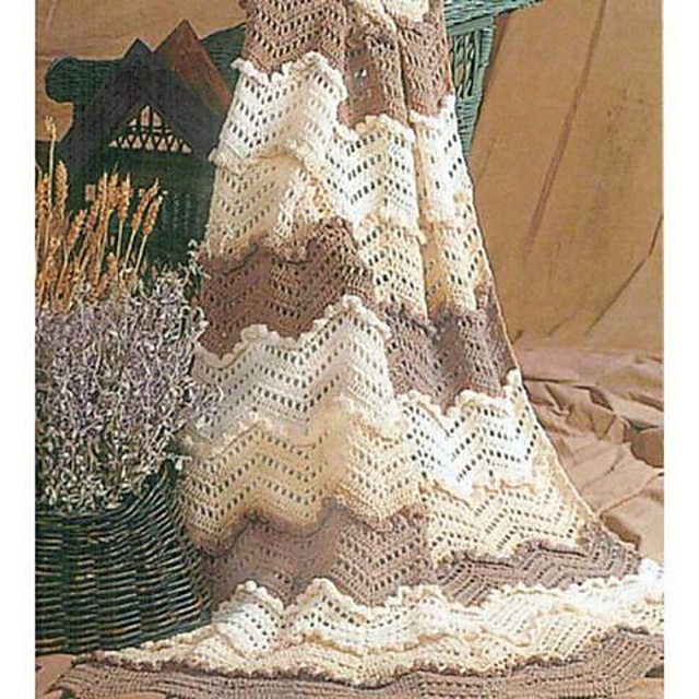 Zigzag and Lace Afghan