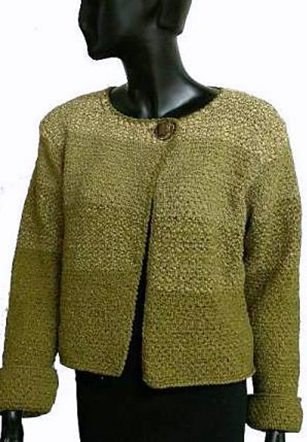Deco-Ribbon Jacket with Asymmetrical Front