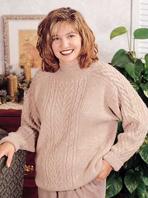 Saddle Shoulder Cabled Pullover