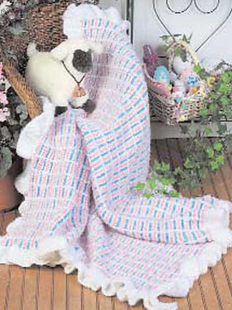 Textured Plaid Baby Afghan
