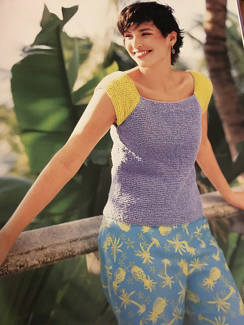 #08 Cap Sleeve Two Tone Top