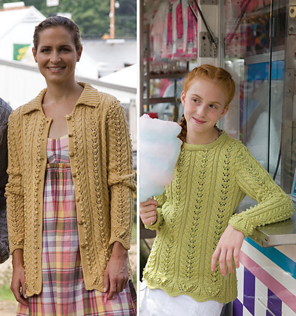 Lace and Cable Pullover & Cardigan