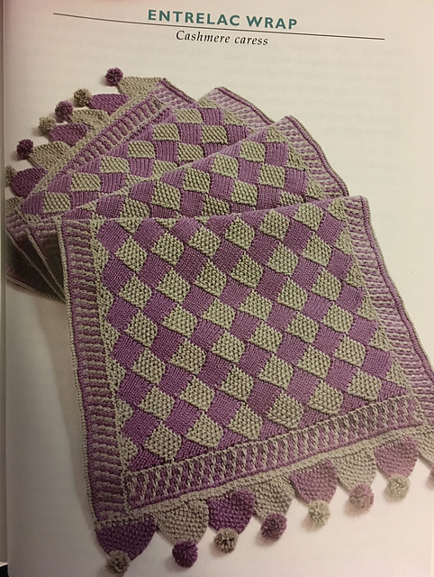 Entrelac Wrap: Cashmere Caress