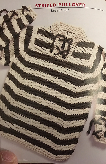 Striped Pullover: Lace it Up!