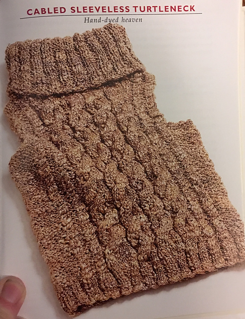 Cabled Sleeveless Turtleneck: Hand Dyed Heaven