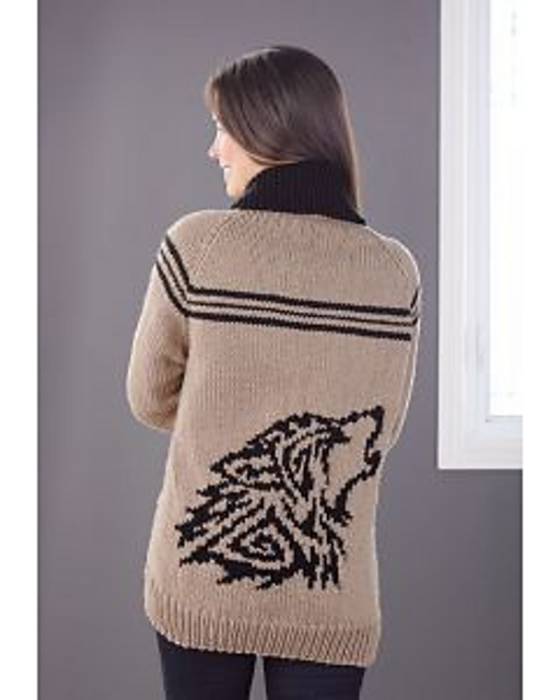 Ravelry Celtic Wolf Jacket pattern by Mary Maxim