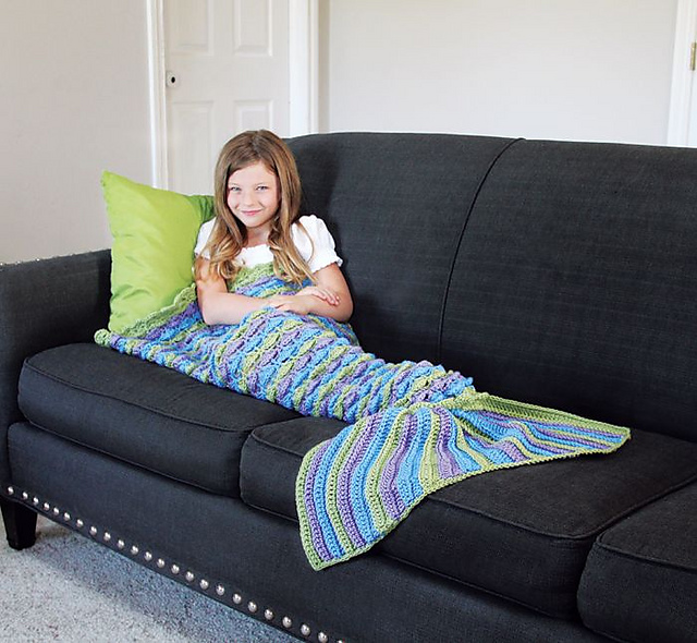 Child's Mermaid Tail Throw