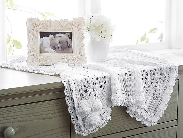 Elegant Lace Baby Blanket