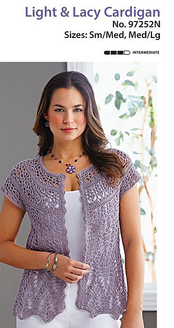 Ravelry: Light & Lacy Cardigan pattern by Mary Maxim