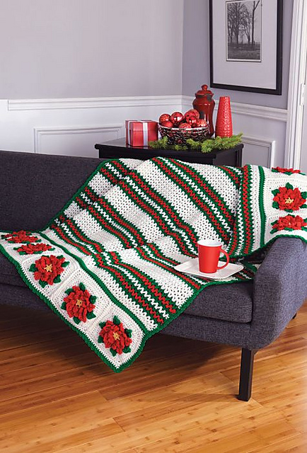 Poinsettia Afghan