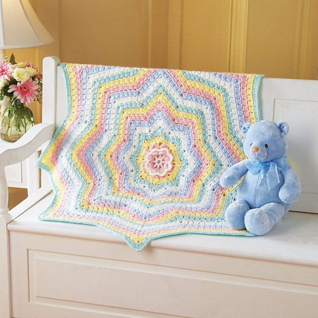 Rainbow Blossom Blanket