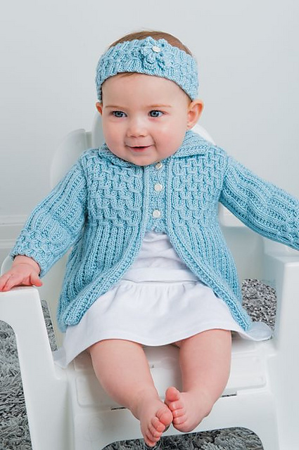 Smocked Cardigan & Headband
