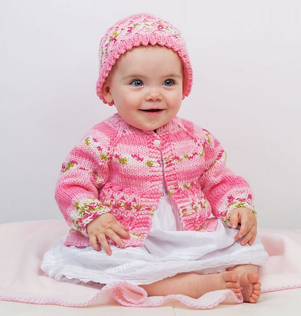 Trellis Cardigan & Hat