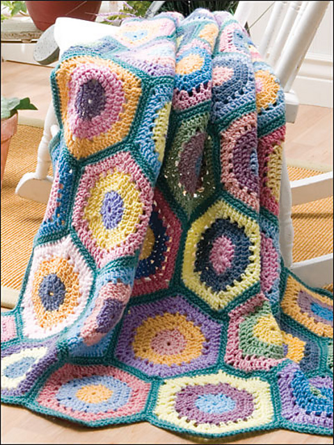Hexagonal Motif Lap Robe