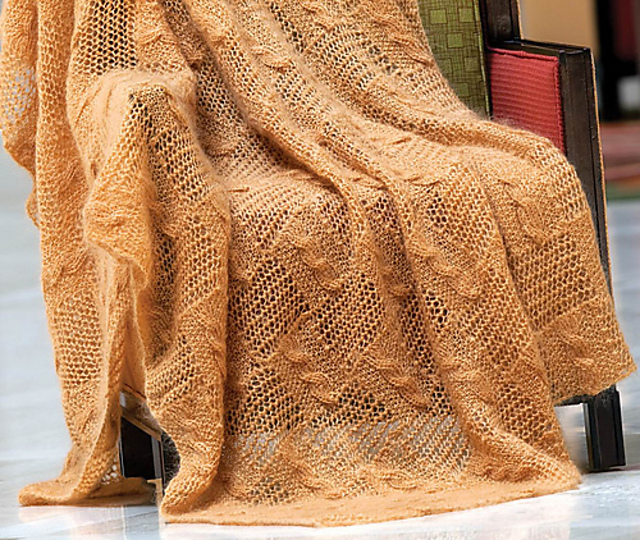 Cables & Lace Throw