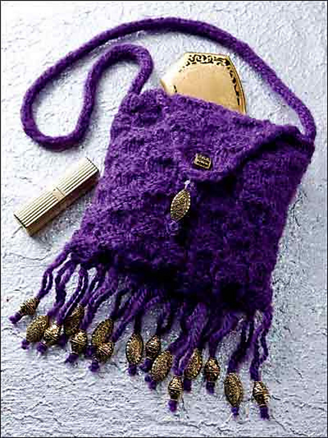 Beaded Basketweave Bag
