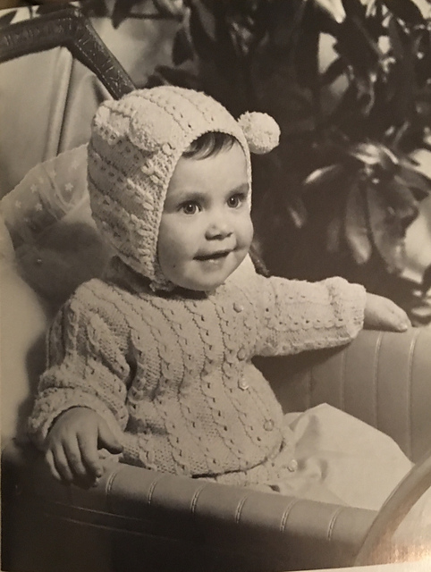 B-261 Baby’s Cardigan and Cap set