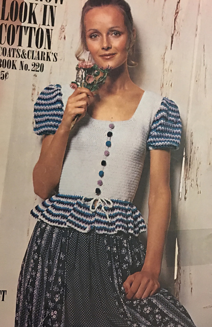 Crochet Peplum Blouse A-912