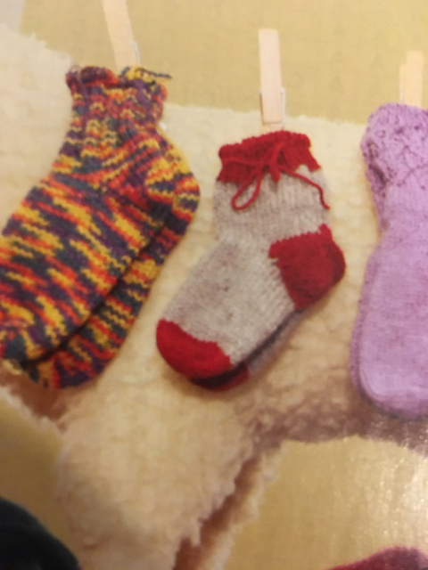 Gray and Red Socks