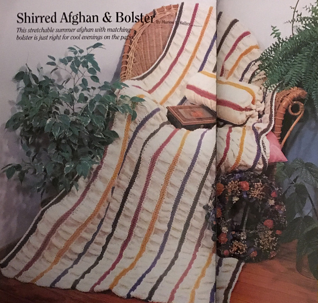 Shirred Afghan & Bolster