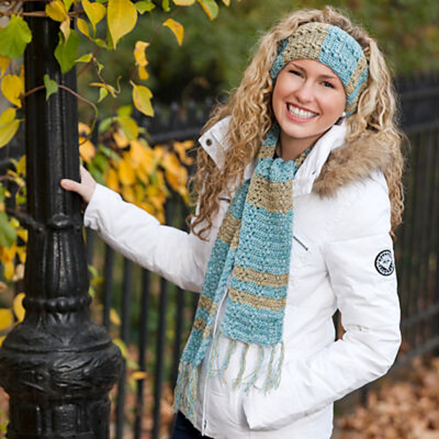 Warm and Shine Scarf & Headband