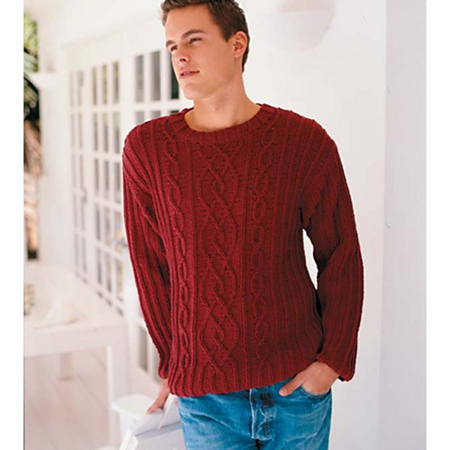Men's Cabled Crewneck