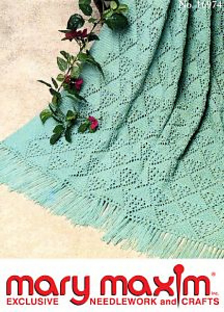 Lacy Pyramid Knit Afghan #16974