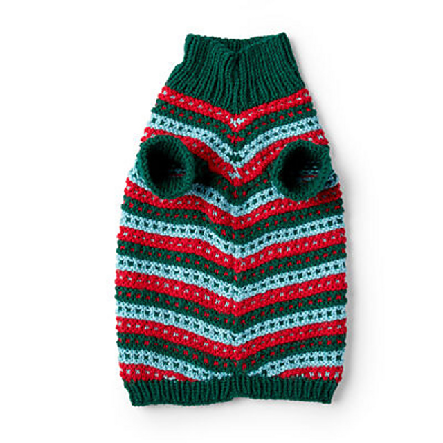 Stylish knit dog sweater