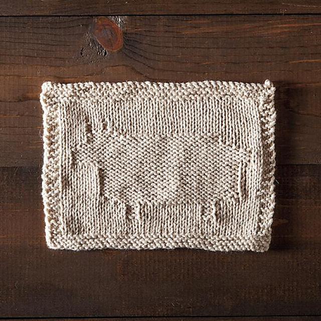 Happy Sheep Dishcloth