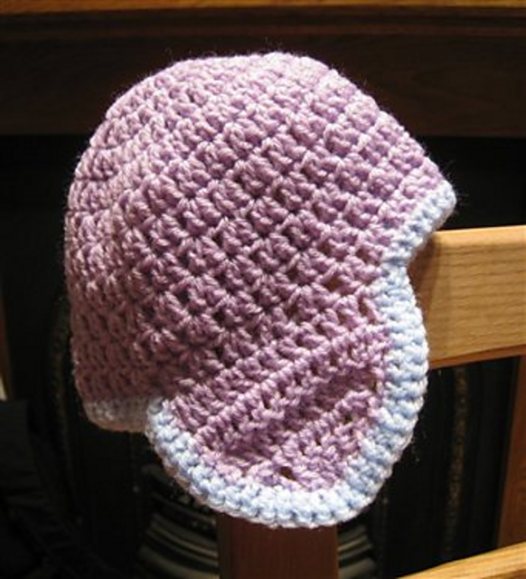 Simple newborn hat with ear flaps
