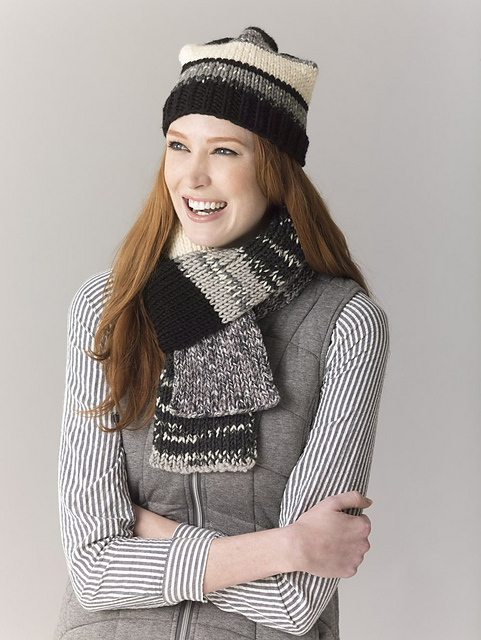 Level 2 Easy Knit Scarf & Hat