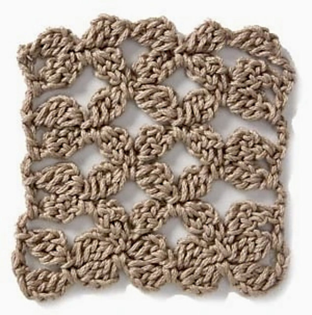 Crochet Stitch: Petal Mesh