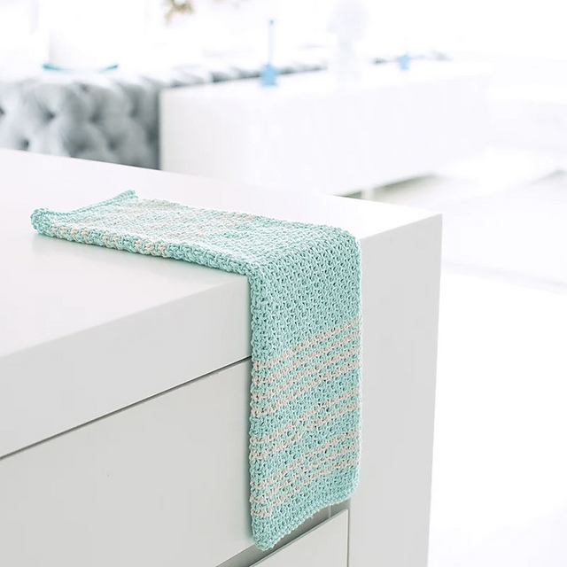 Ravelry Striped Dish Towel pattern by Bobbie Fitzgerald