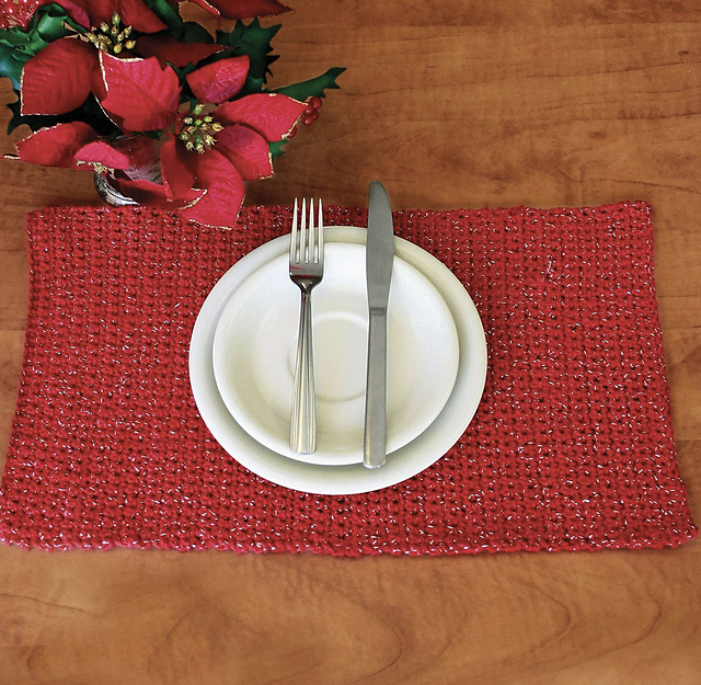 Ravelry Sparkle Placemat Crochet pattern by Bernat Design Studio