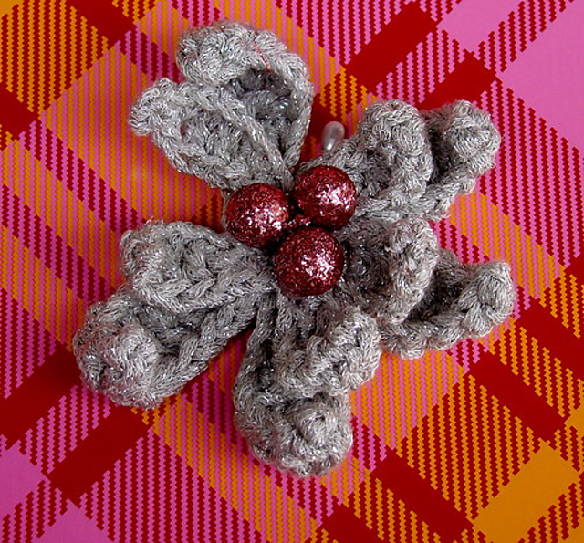 Poinsettia Brooch