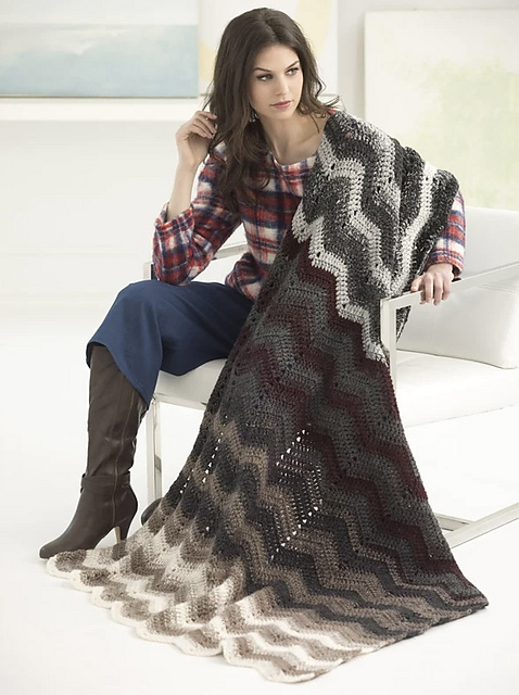 5 Ball Ripple Afghan #L60092